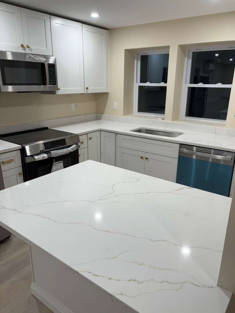 Calacatta quartz countertop Taunton Ma – JJ Evolution Stone